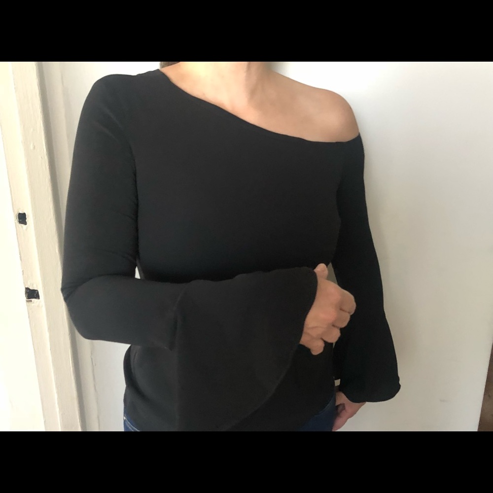 Black Blouse Size XS by Highline Collection
